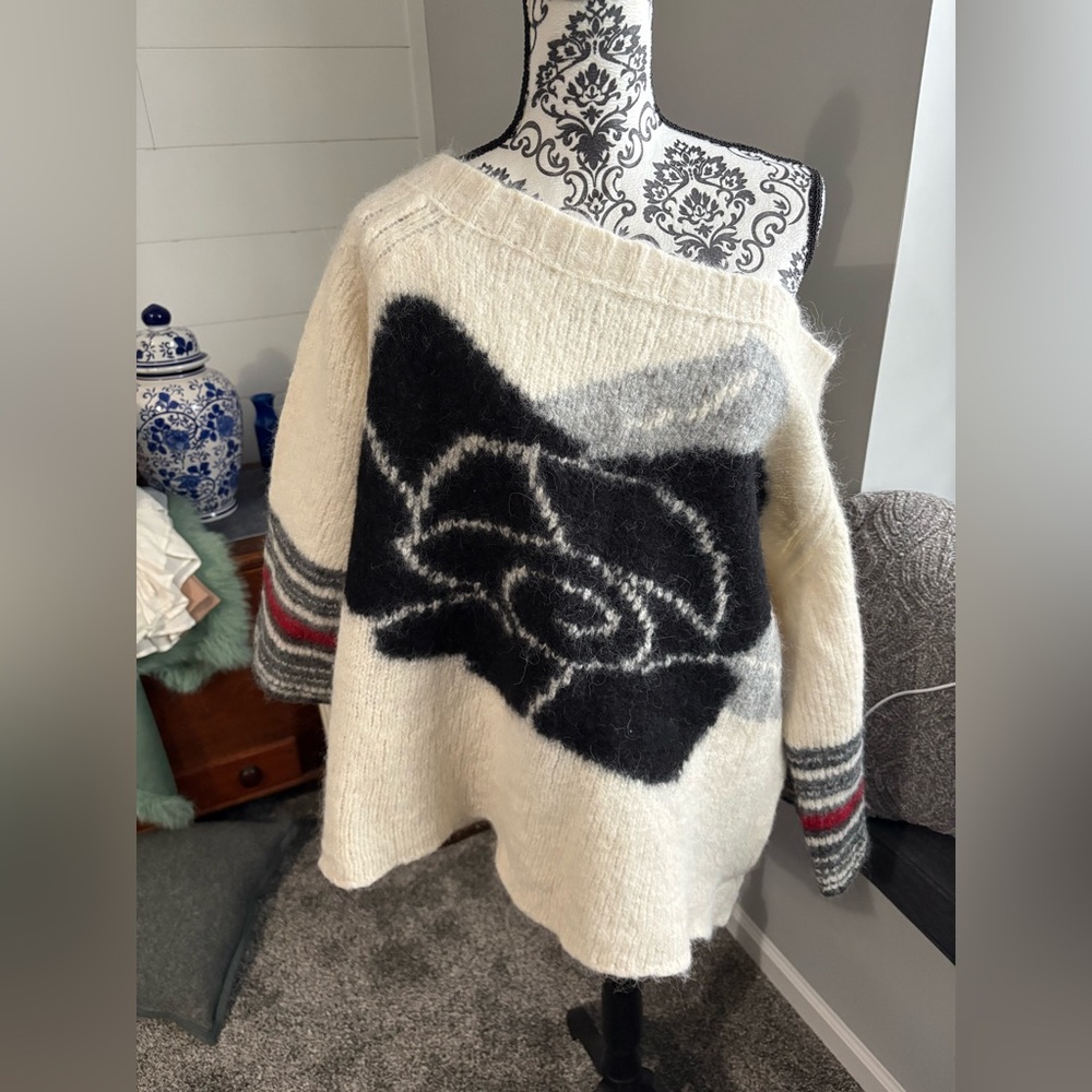 Floral Patterned Cream Sweater by Free People